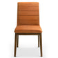 Ines Mid-Century Modern Burnt Orange Velvet Dining Chair Set with Walnut Solid Wood Base 35.8'H x 18.9'W x 24'D FredCo