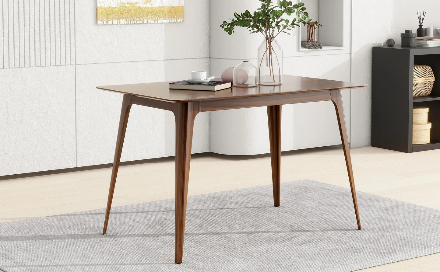 Dining Table Solid Wood Legs, Walnut FredCo