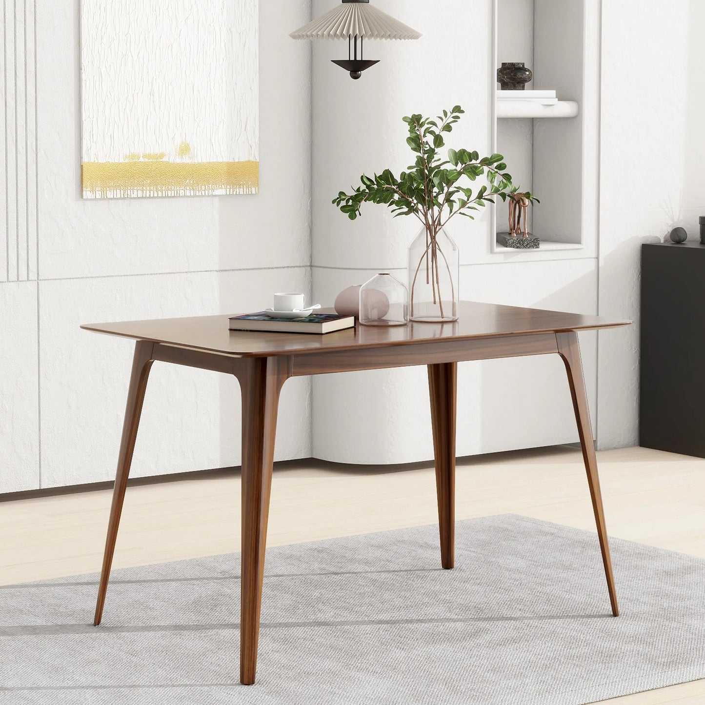 Dining Table Solid Wood Legs, Walnut FredCo
