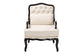 Dion Traditional French Cream Fabric and Wenge Brown Finished Wood Accent Chair FredCo