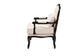 Dion Traditional French Cream Fabric and Wenge Brown Finished Wood Accent Chair FredCo
