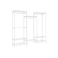 Dividable Clothing Rack with Adjustable Shelves and Hanging Rails Cloud White FredCo