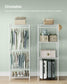 Dividable Clothing Rack with Adjustable Shelves and Hanging Rails Cloud White FredCo