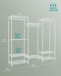 Dividable Clothing Rack with Adjustable Shelves and Hanging Rails Cloud White FredCo