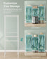 Dividable Clothing Rack with Adjustable Shelves and Hanging Rails Cloud White FredCo
