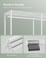 Dividable Clothing Rack with Adjustable Shelves and Hanging Rails Cloud White FredCo