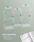 Dividable Clothing Rack with Adjustable Shelves and Hanging Rails Cloud White FredCo