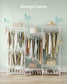Dividable Clothing Rack with Adjustable Shelves and Hanging Rails Cloud White FredCo