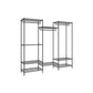 Dividable Clothing Rack with Adjustable Shelves and Hanging Rails Ink Black FredCo