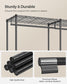 Dividable Clothing Rack with Adjustable Shelves and Hanging Rails Ink Black FredCo