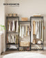 Dividable Clothing Rack with Adjustable Shelves and Hanging Rails Ink Black FredCo