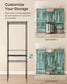 Dividable Clothing Rack with Adjustable Shelves and Hanging Rails Ink Black FredCo