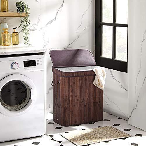 Divided Laundry Hamper with Lid FredCo