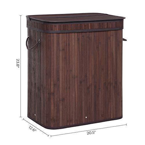Divided Laundry Hamper with Lid FredCo