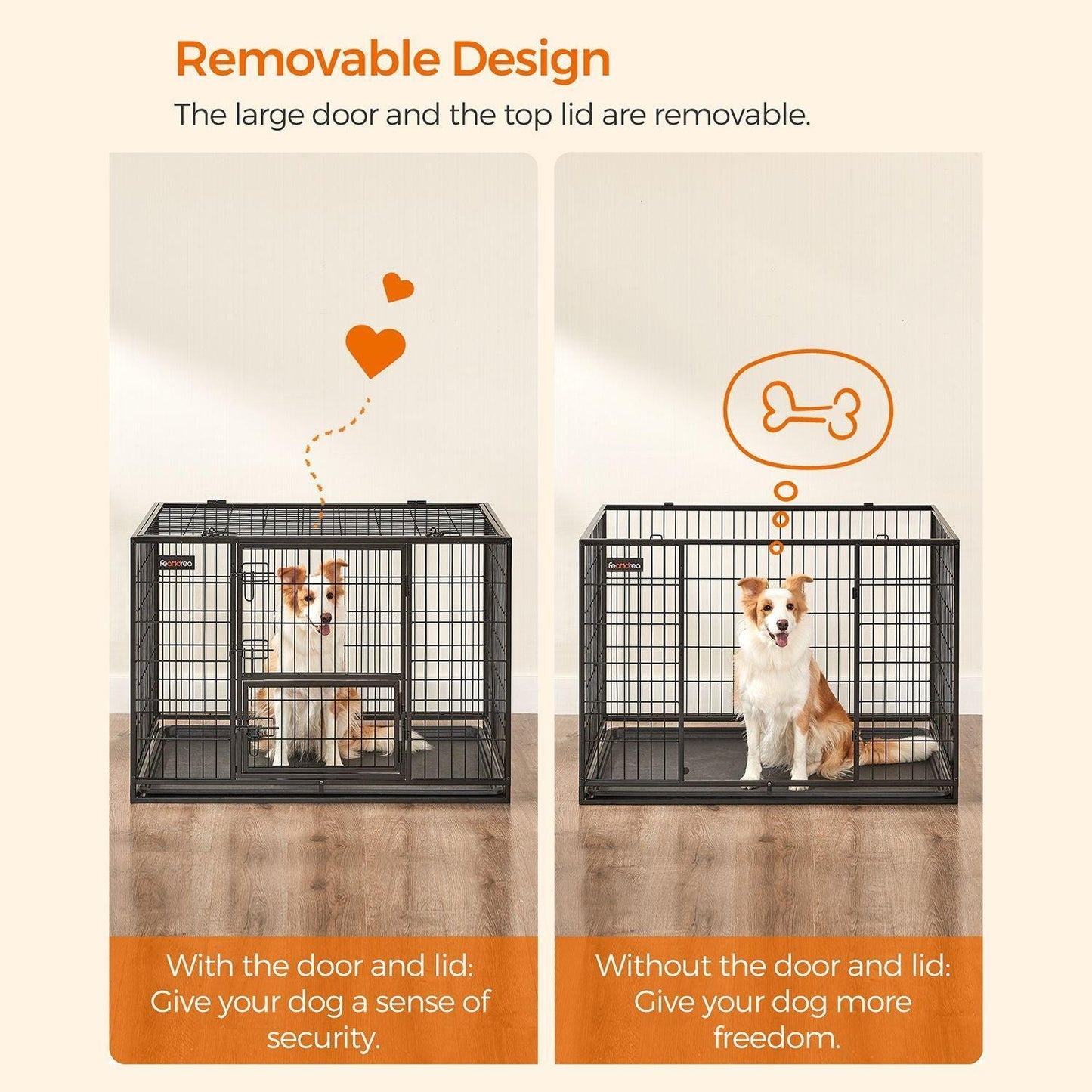 Dog Crate 42.1 x 27.6 x 29.5 Inches FredCo