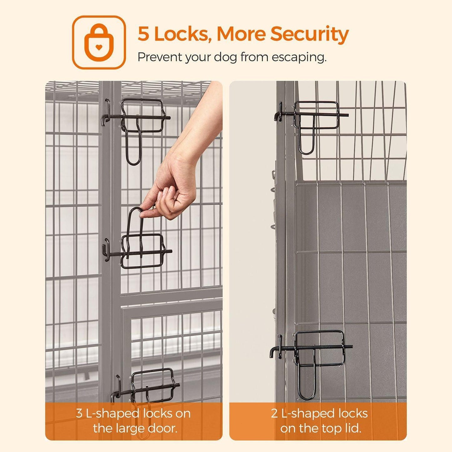 Dog Crate 42.1 x 27.6 x 29.5 Inches FredCo