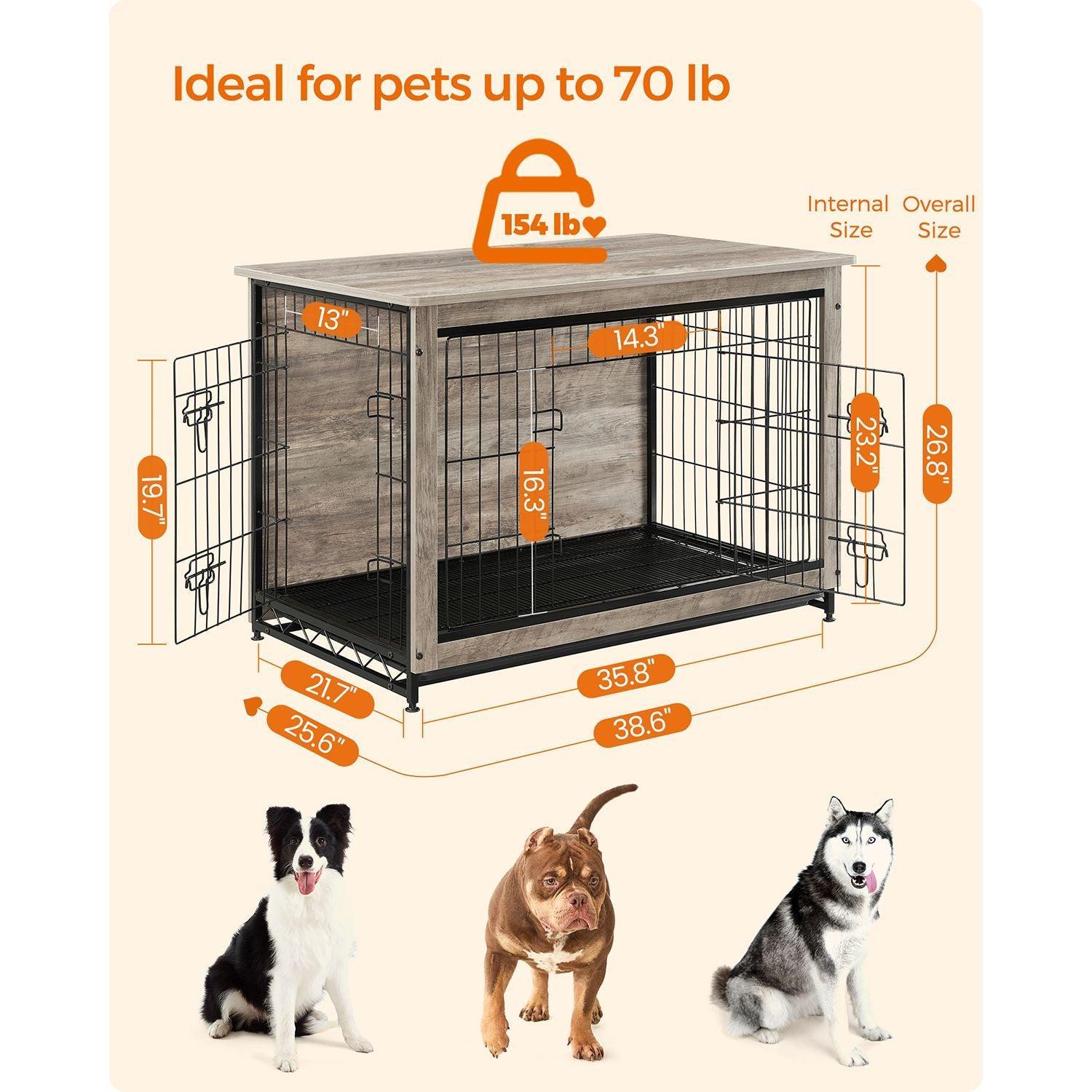 Dog Crate Furniture Greige FredCo