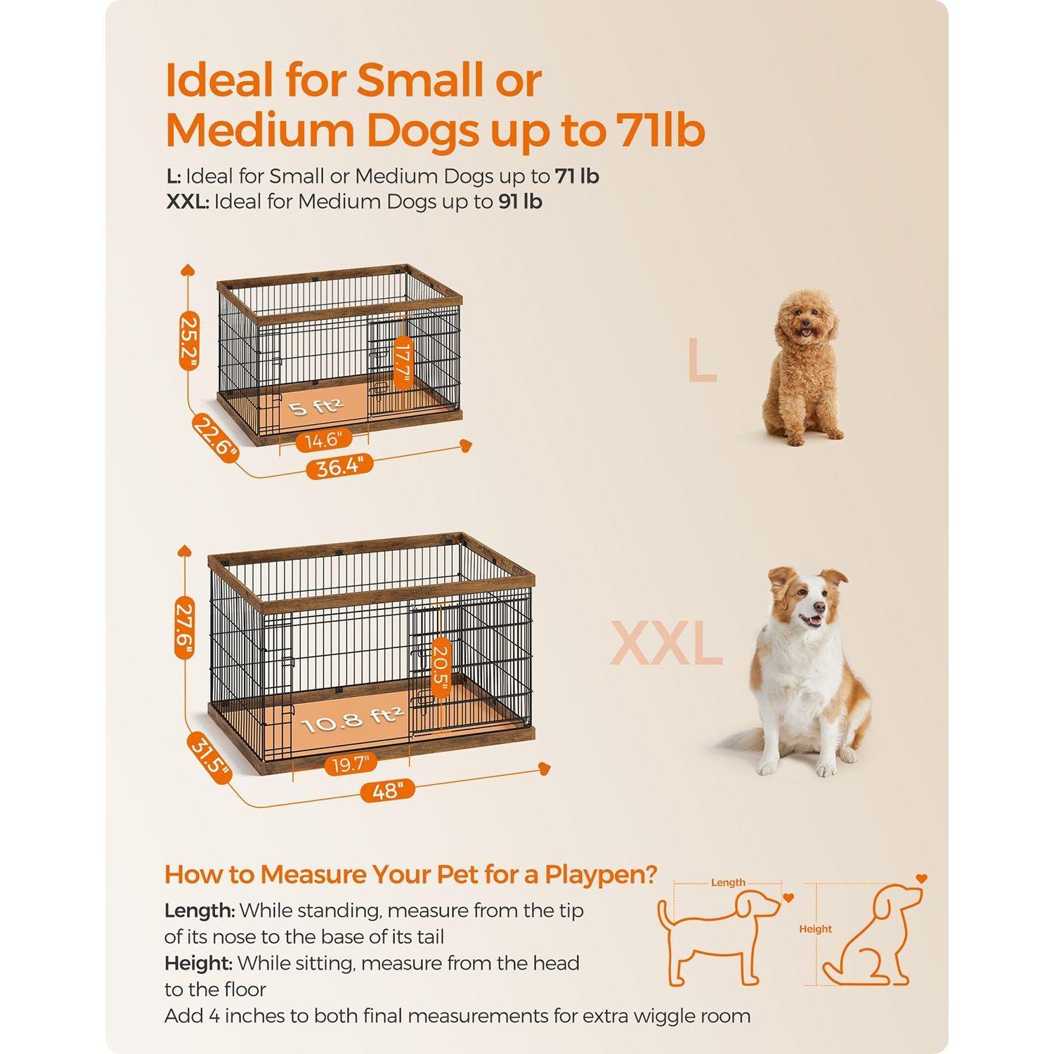 Dog Playpen 36.4 x 22.6 x 25.2 Inches FredCo
