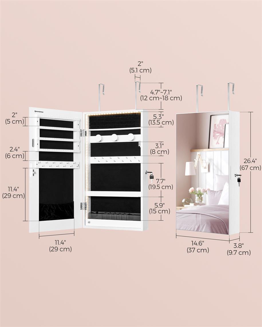 Door Mounted Jewelry Armoire FredCo