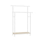 Double-Rod Clothes Rack with Wheels Natural Beige and Cloud White FredCo
