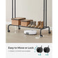 Double-Rod Clothing Rack with Wheels FredCo