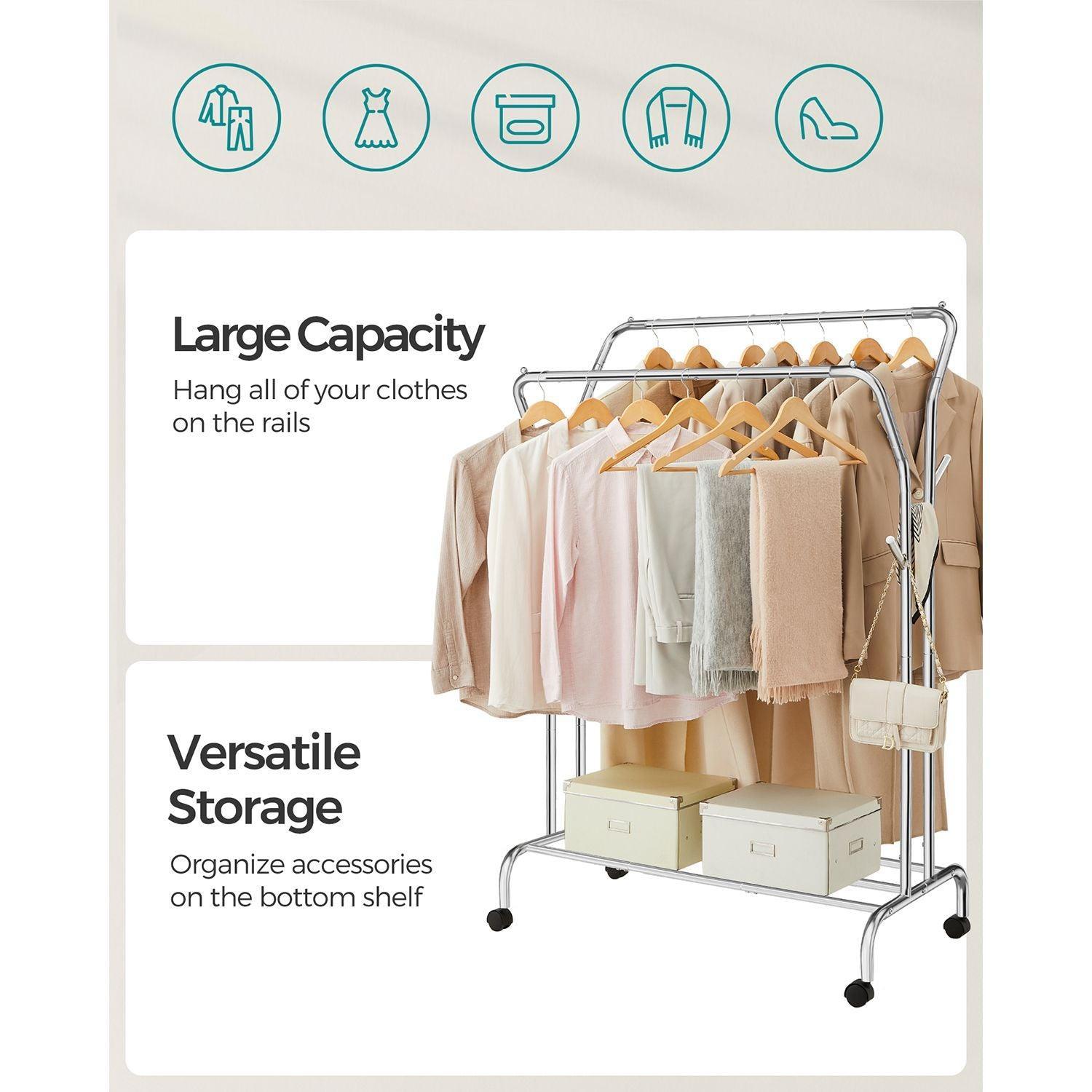 Double-Rod Garment Rack FredCo