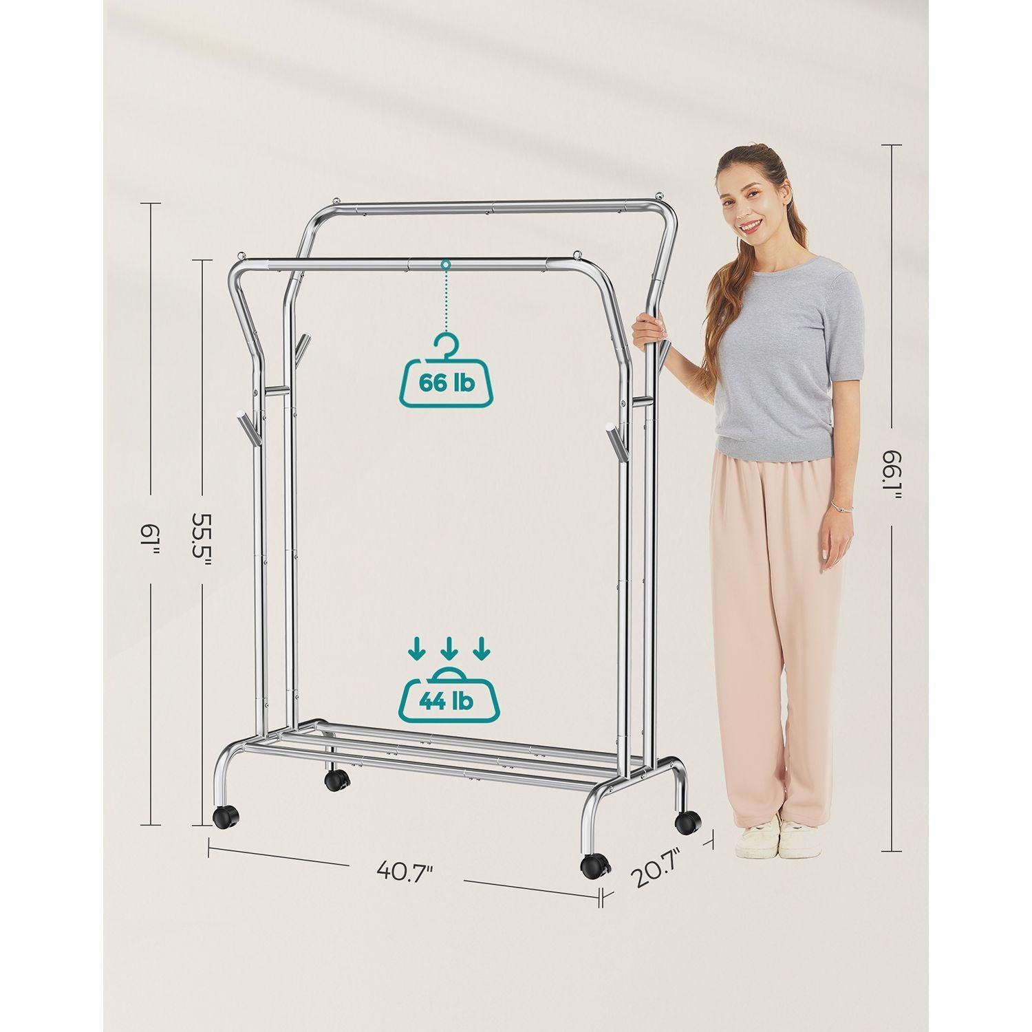 Double-Rod Garment Rack FredCo