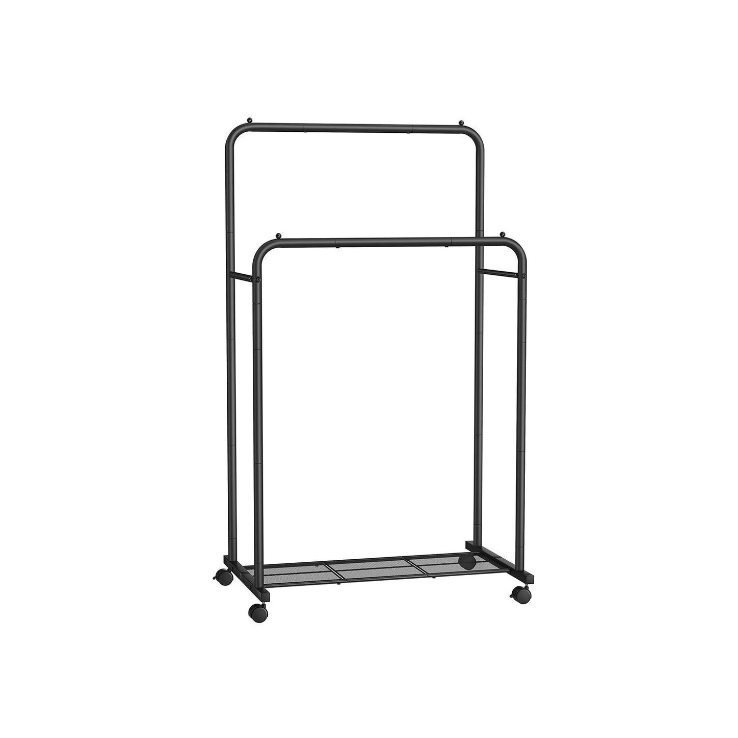 Double-Rod Garment Rack Black FredCo