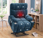 Dual OKIN Motor Power Lift Recliner Chair with Full-Body Vibration, Lumbar Heating Blue FredCo