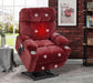 Dual OKIN Motor Power Lift Recliner Chair with Infinite Positioning, Full-Body Vibration, and Cup Holders Red FredCo