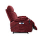 Dual OKIN Motor Power Lift Recliner Chair with Infinite Positioning, Full-Body Vibration, and Cup Holders Red FredCo