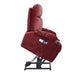 Dual OKIN Motor Power Lift Recliner Chair with Infinite Positioning, Full-Body Vibration, and Cup Holders Red FredCo