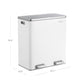 Dual Step Trash Can White FredCo