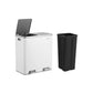 Dual Step Trash Can White FredCo