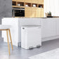 Dual Step Trash Can White FredCo