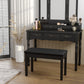 Duet Piano Bench with Padded Cushion and Storage Compartment FredCo