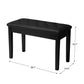 Duet Piano Bench with Padded Cushion and Storage Compartment FredCo