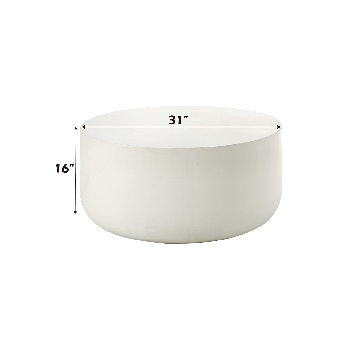 Dustan Natural White Finish Coffee Table FredCo