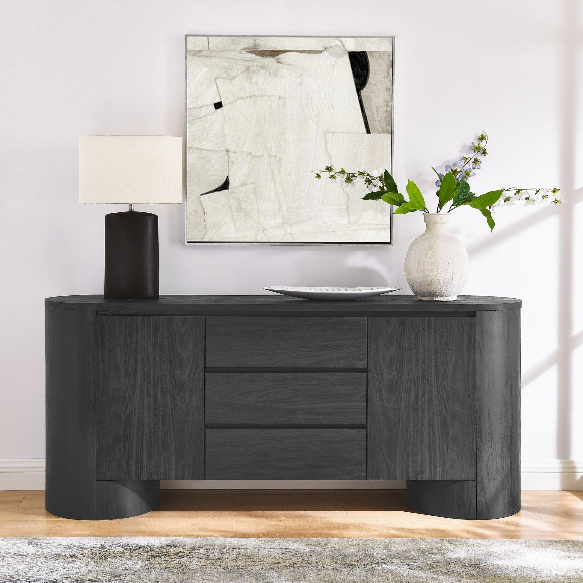 Duval 71" Rounded Sideboard Storage Cabinet by Modway FredCo