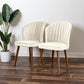 Parsons Dining Chair Set of 2 - Stylish Beige Velvet with Solid Wood Frame FredCo