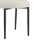 Dining Chair Set of 2, Modern Dining Room Chairs, Black Metal Frame, White Fabric FredCo