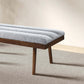 Troni Light Grey Boucle Bench FredCo