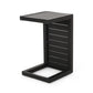 Aluminum and Rattan Chat Set, Outdoor Patio Set Includes Rattan Dining Chair Set of 2 and C-Shaped Side Table FredCo