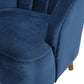 Accent Chair, Club Armchair, Modern Reading Chair, Antique Navy Blue Altay Velvet FredCo