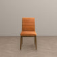 Ines Mid-Century Modern Burnt Orange Velvet Dining Chair Set with Walnut Solid Wood Base 35.8'H x 18.9'W x 24'D FredCo