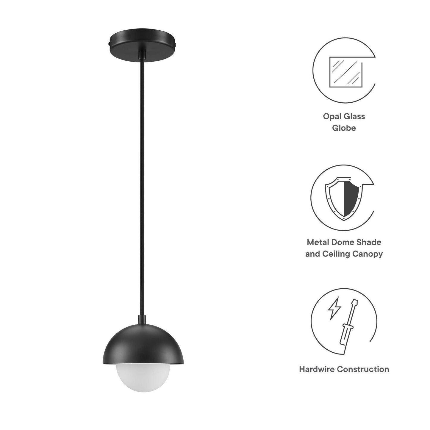 Eclipse Globe Pendant Light by Modway FredCo