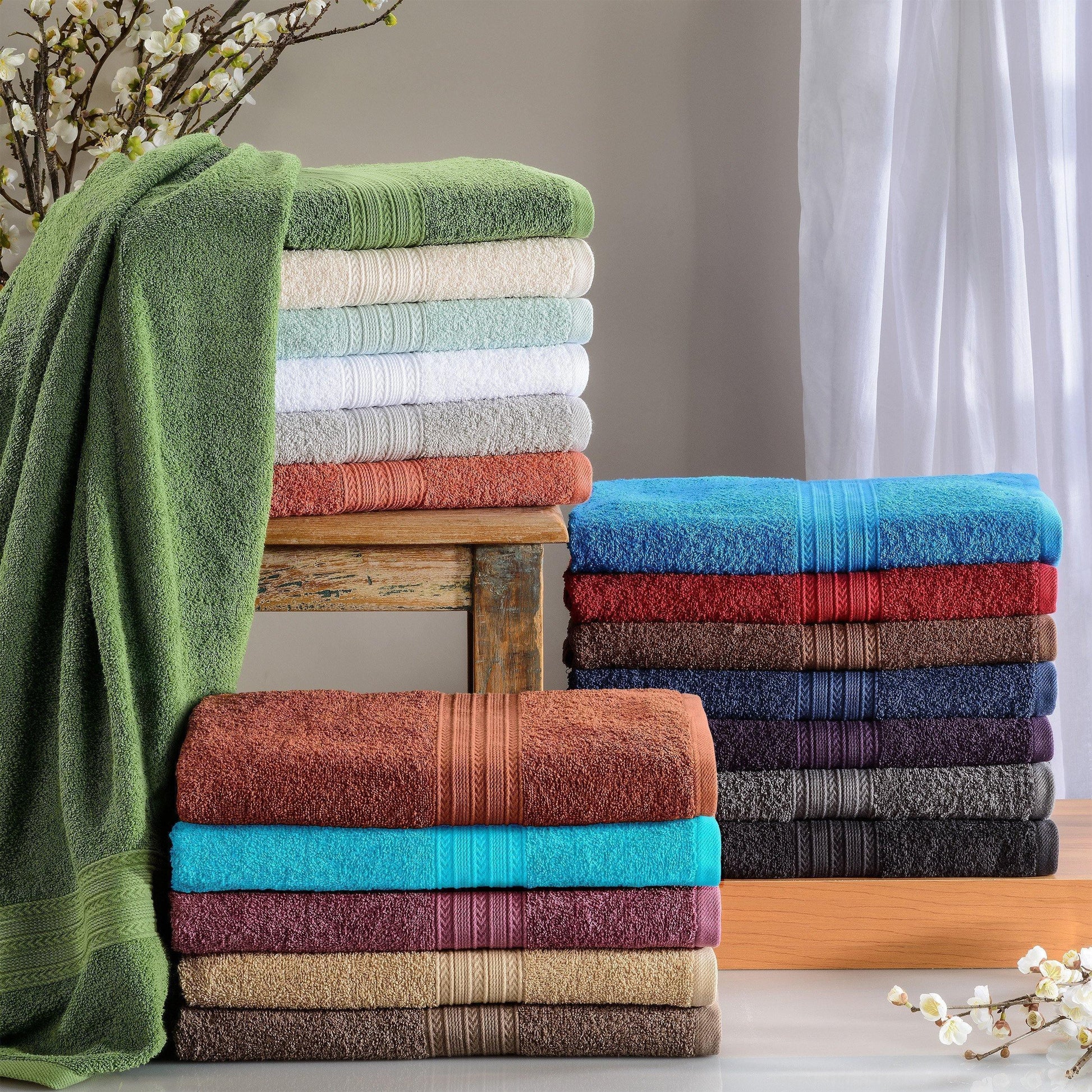 Eco-Friendly 100% Cotton Ring-Spun 6-Piece Hand Towel Set FredCo