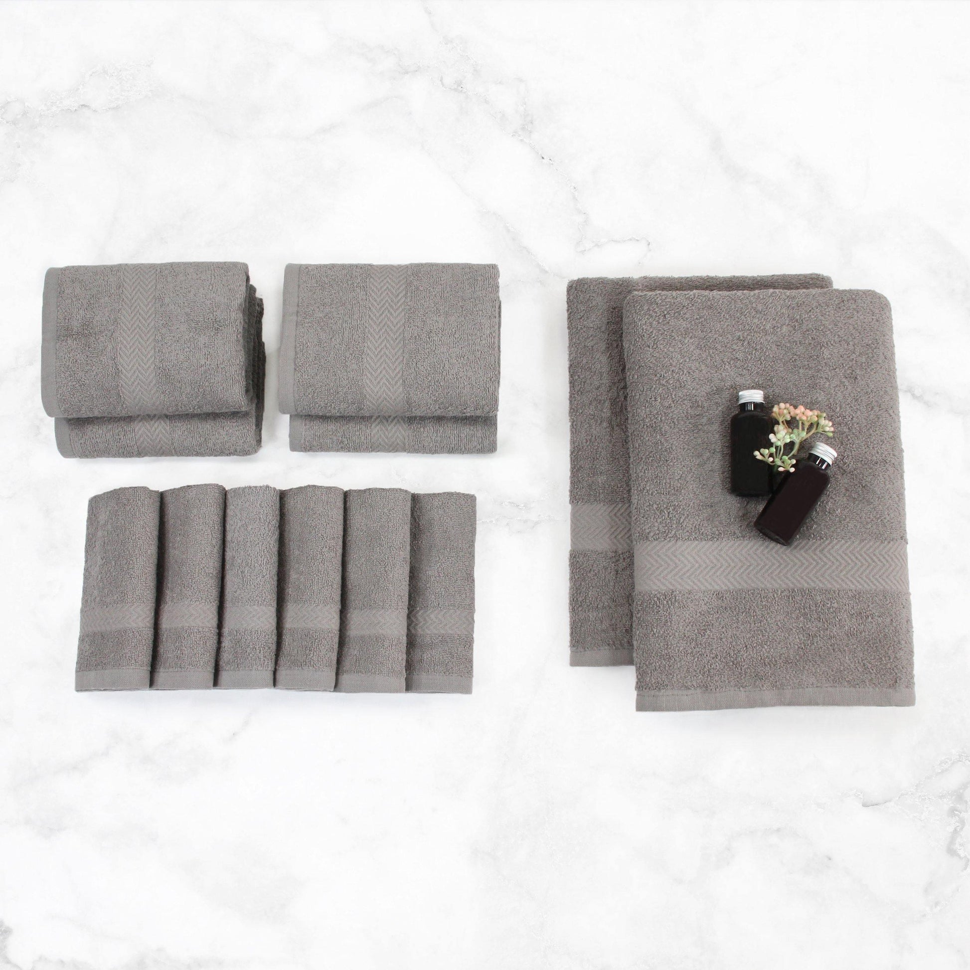 Eco-Friendly Cotton 12-Piece Towel Set, by Superior FredCo