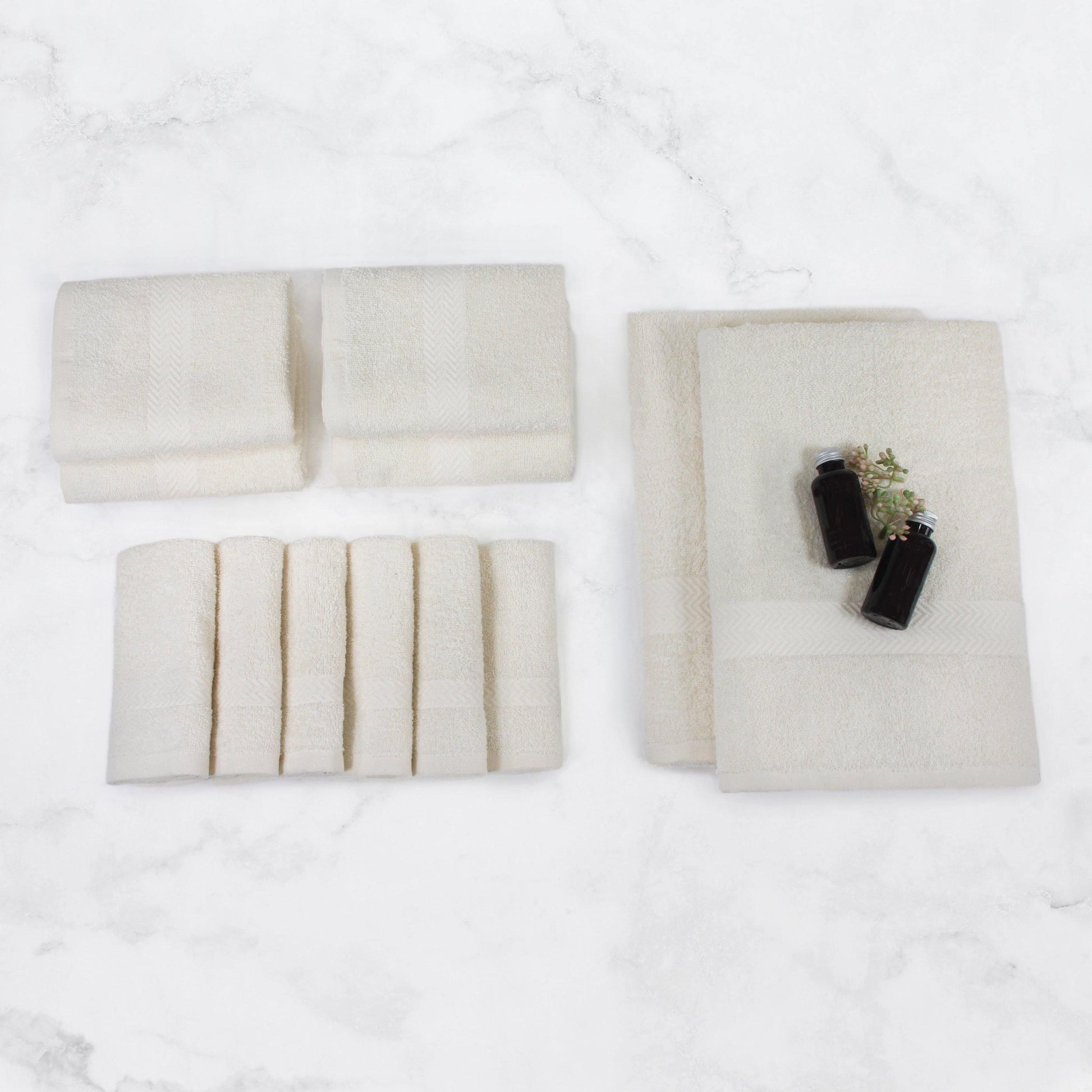 Eco-Friendly Cotton 12-Piece Towel Set, by Superior FredCo