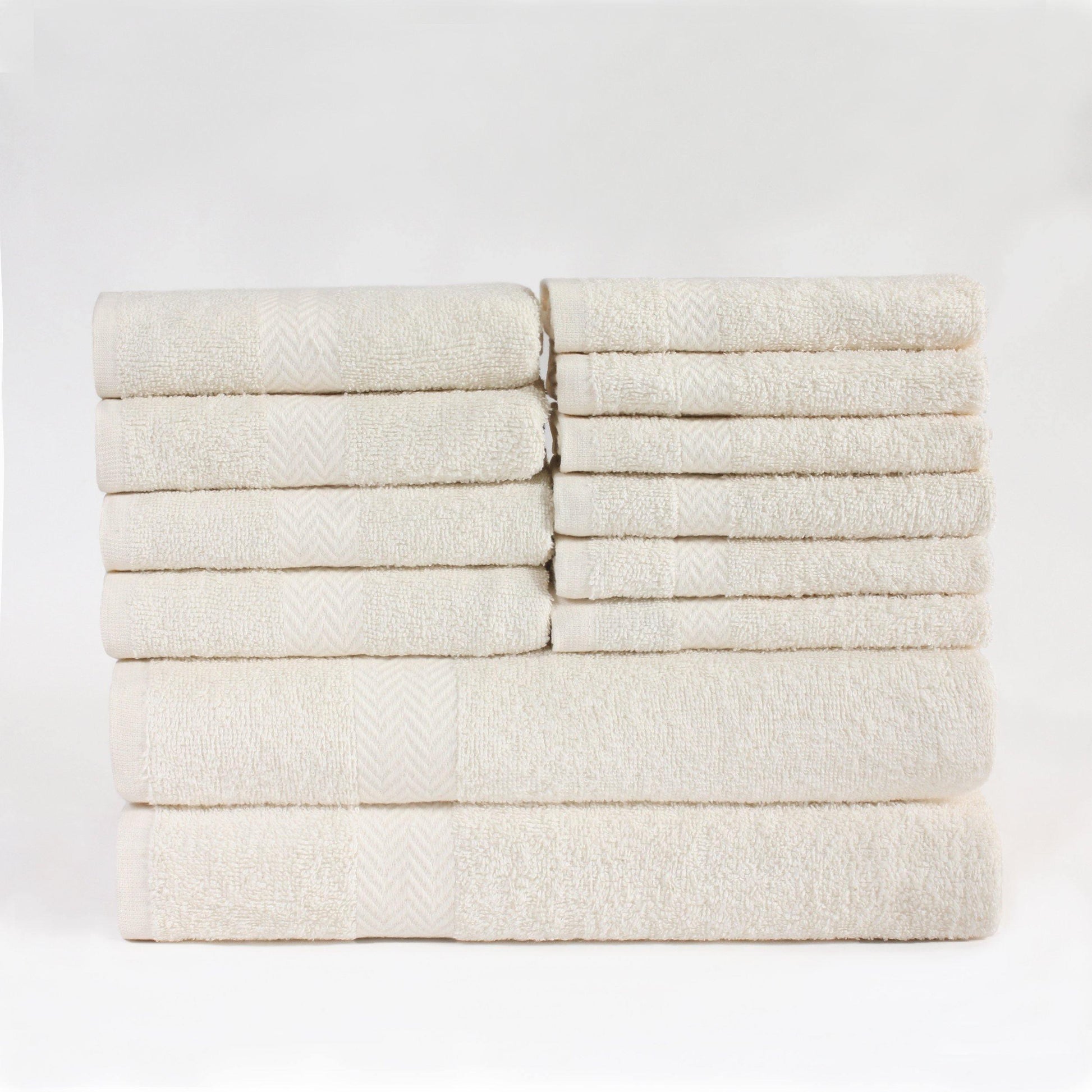 Eco-Friendly Cotton 12-Piece Towel Set, by Superior FredCo